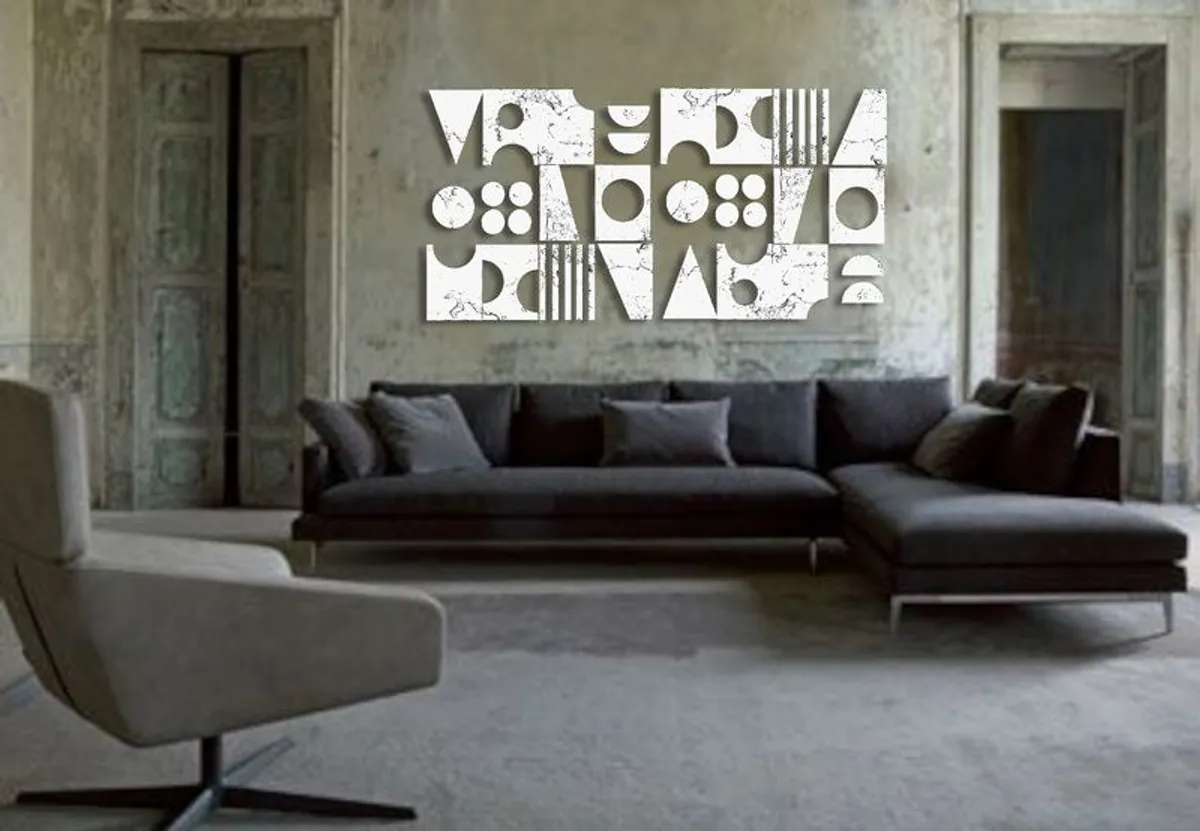 Mid Century Modern Wood Wall Sculpture, Multi Panel Relief 3D Wall Art - Image 4