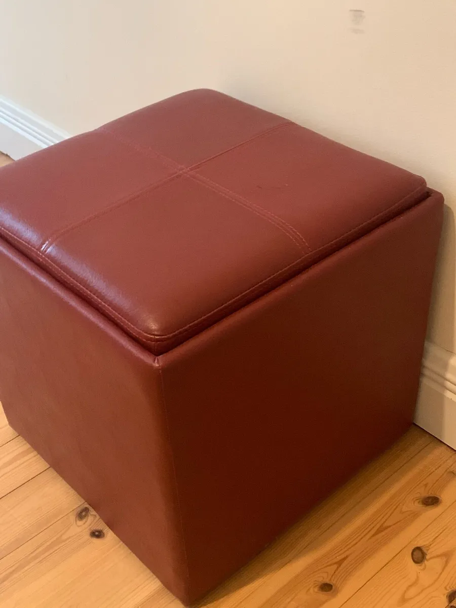 Leather Storage Box/Seat - Image 1