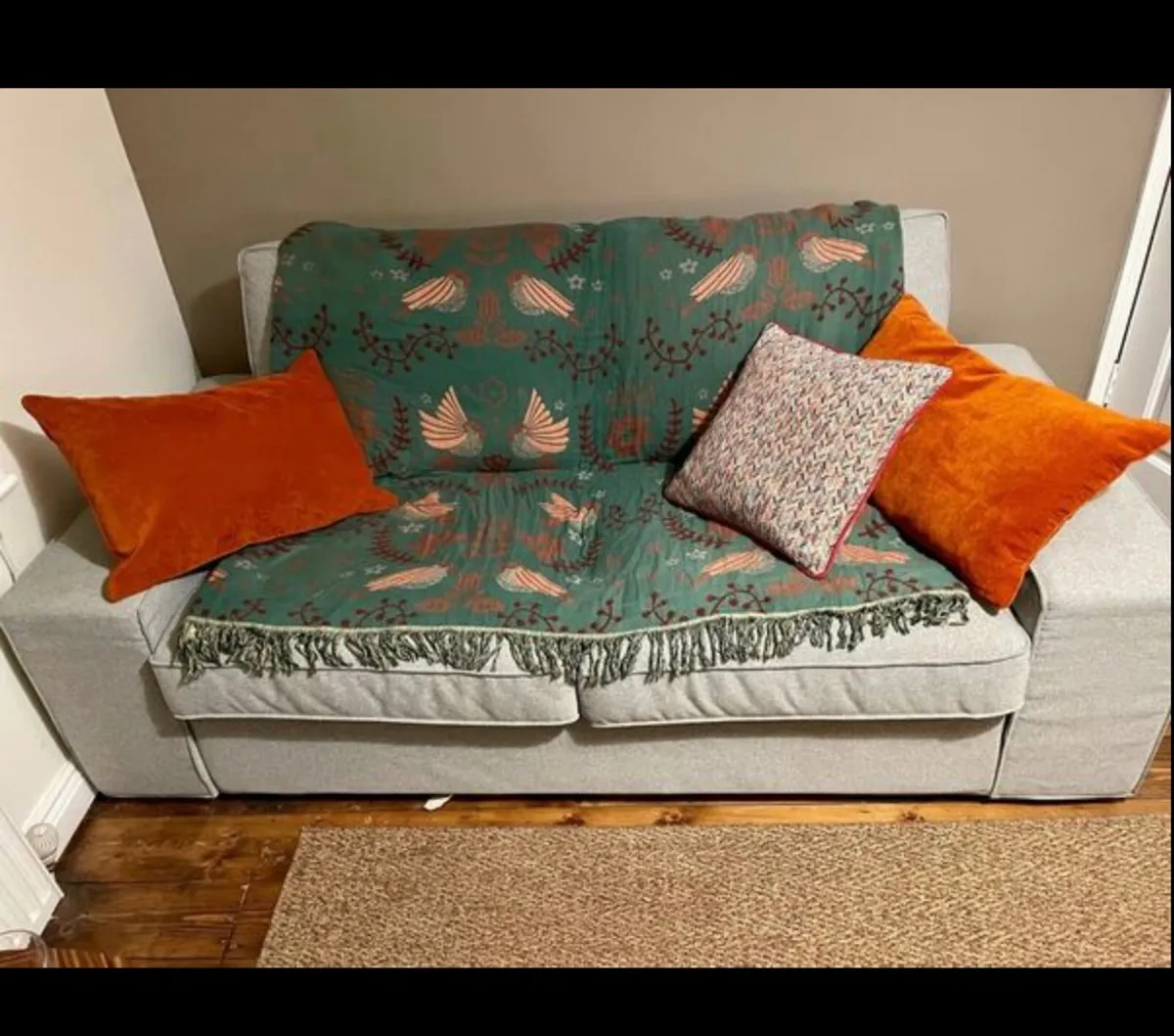 Sofa and footstool - Image 1