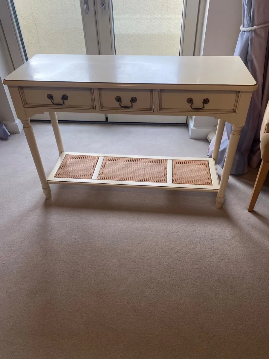Laura Ashley Ivory Clifton 3 Drawer Console Table - Image 2