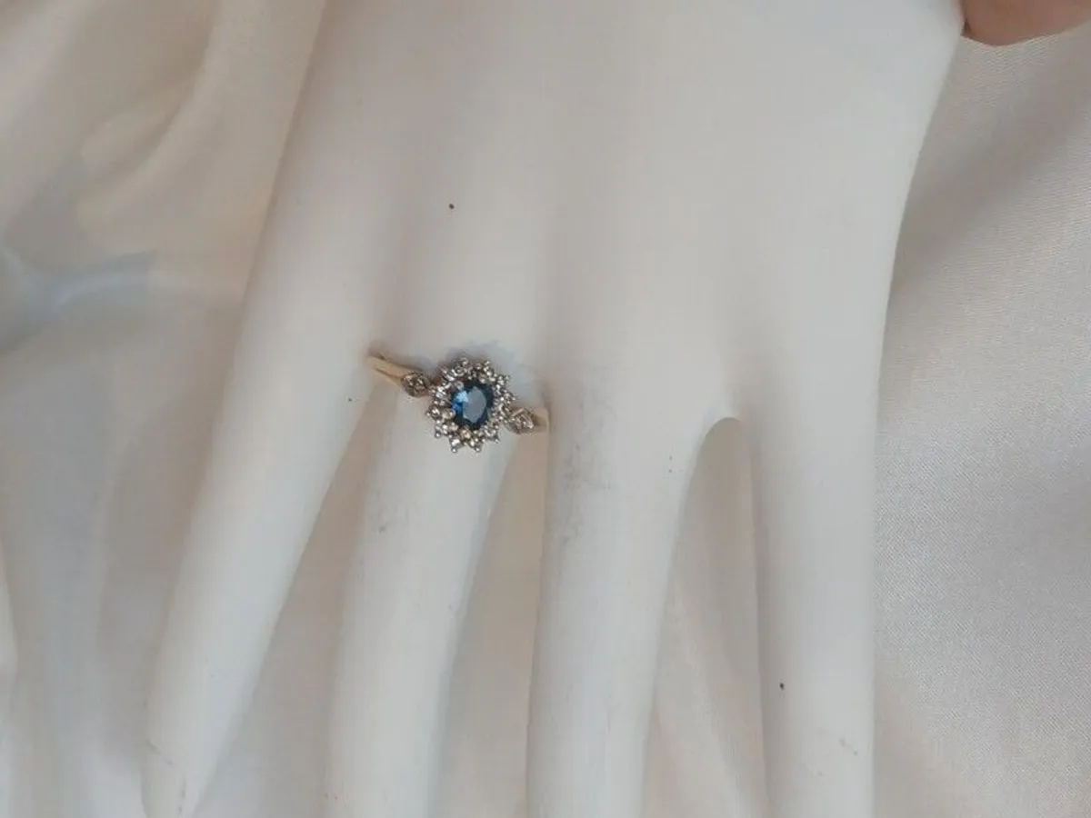 Diamond and Topaz Gold Ring - Image 2