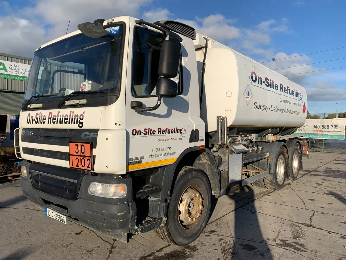 2010 DAF CF 75.310 FUEL TANKER FOR AUCTION - NAAS - Image 1