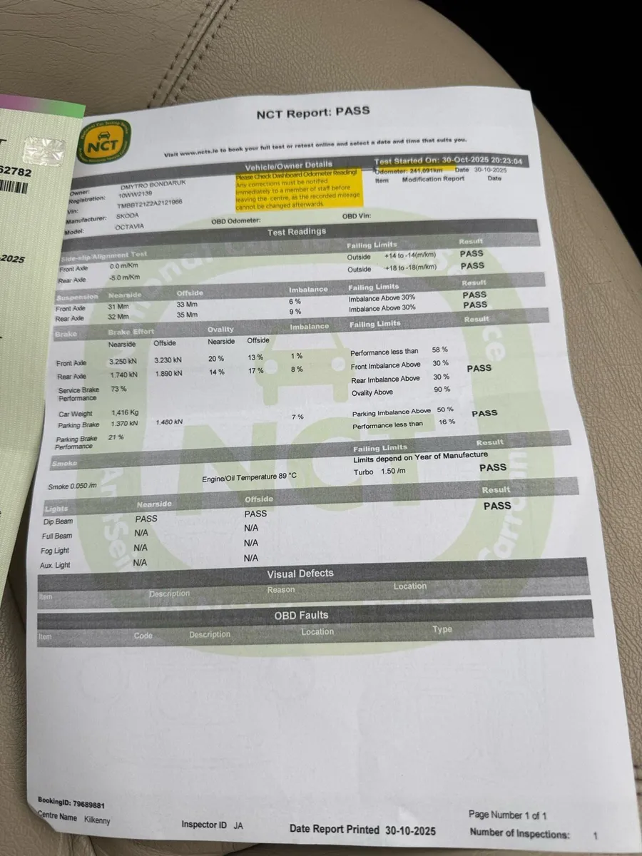 NEW NCT Skoda Octavia 1.6TDI - Image 3