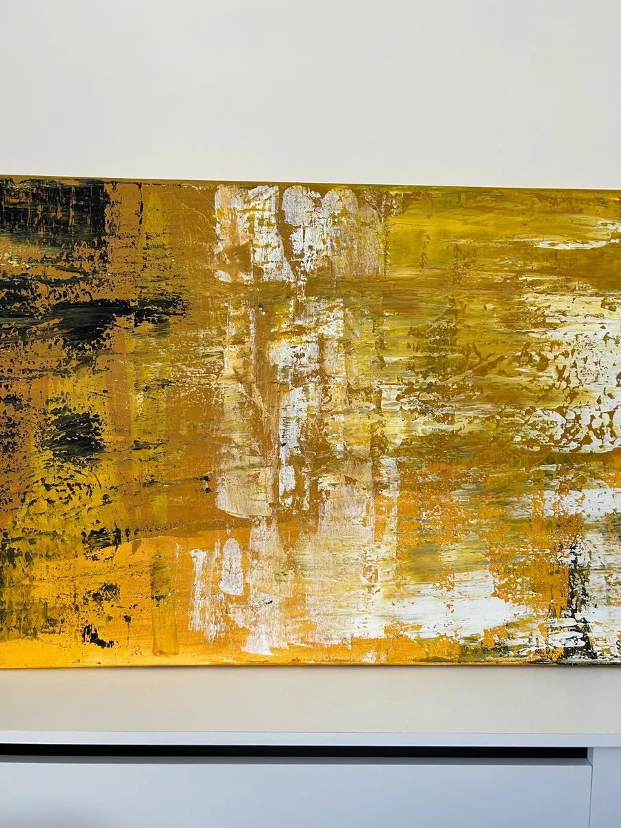 Yellow abstract painting - Image 3