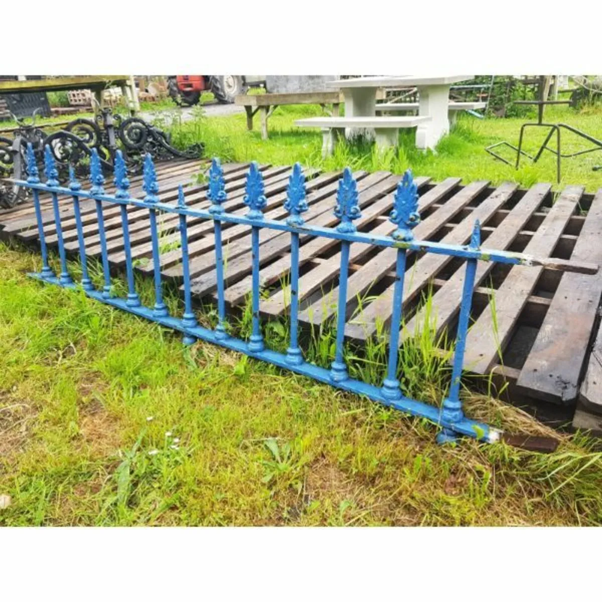 Railing 3 – Wrought Iron Wall – Blue – KAS14 - Image 1