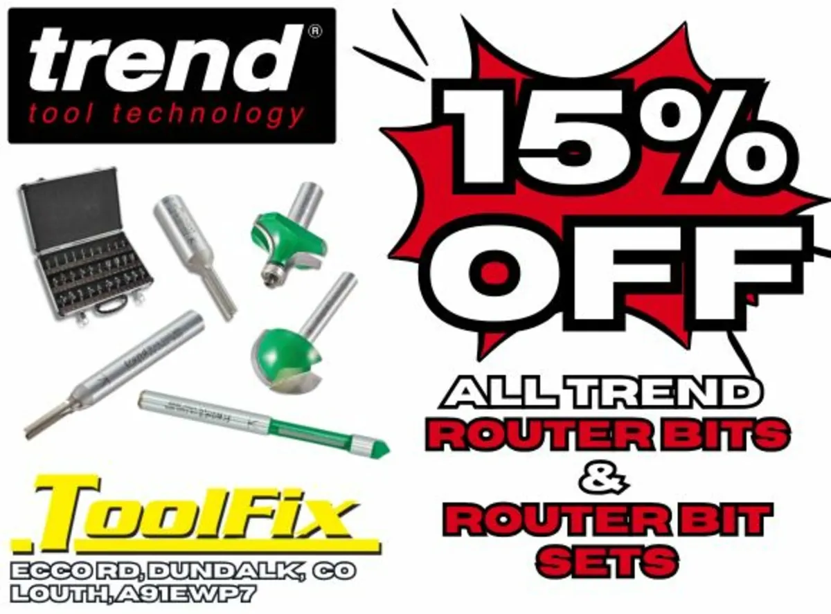 15% OFF Trend Router Bits @ ToolFix