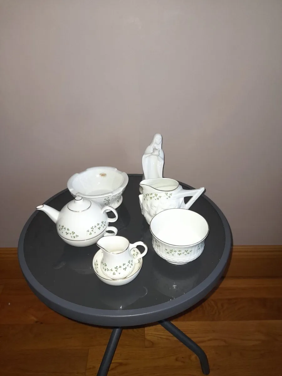 A selection of shamrock china