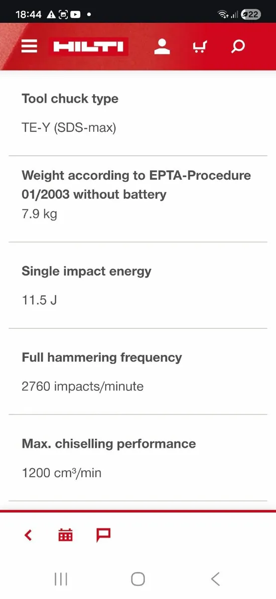 HILTI TE700 demolition breaker  /warranty 6-months - Image 4