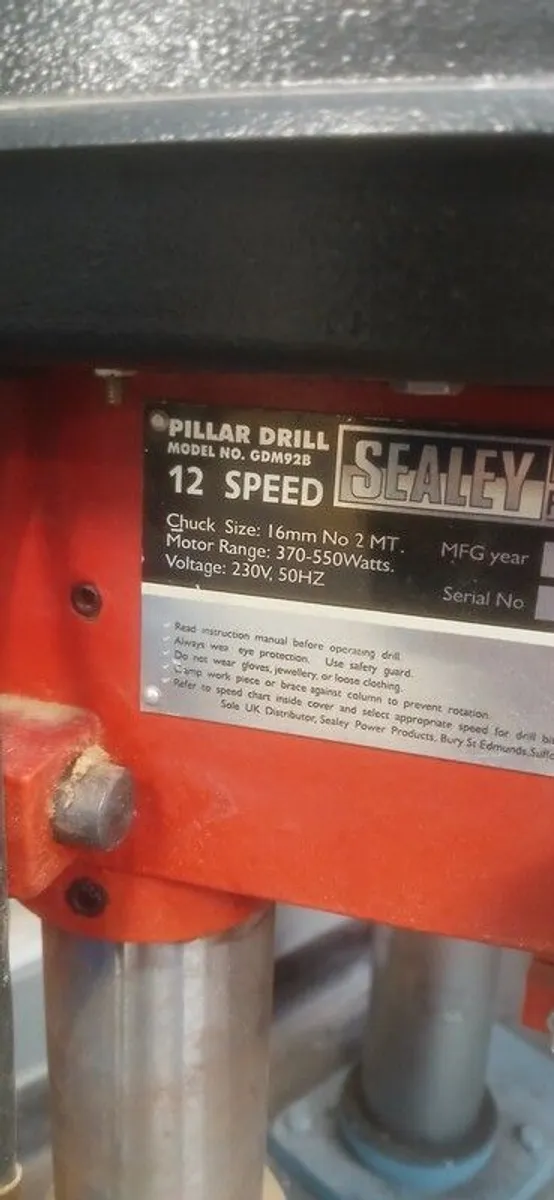 Sealey Pillar Drill - Image 3