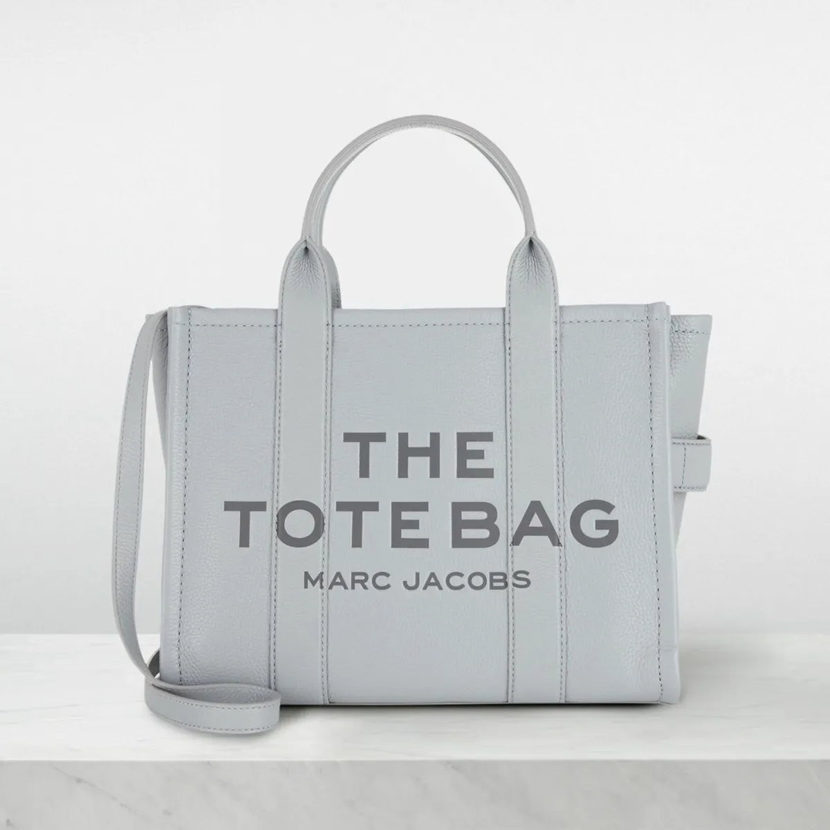 Marc Jacobs Grey Leather Medium Tote Bag - Image 1
