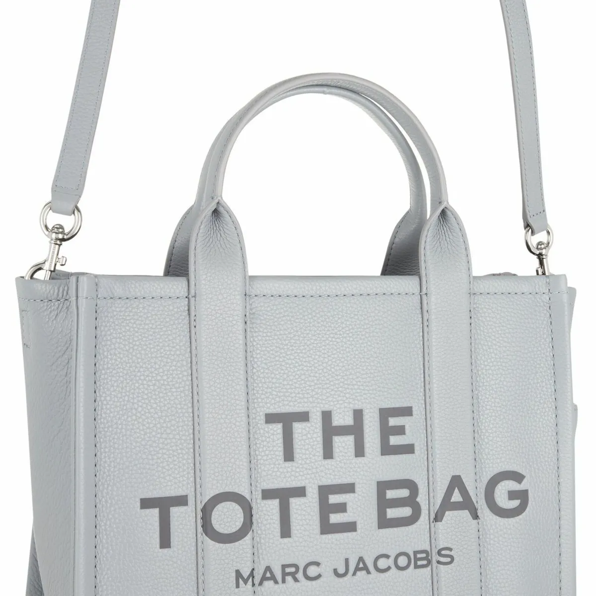 Marc Jacobs Grey Leather Medium Tote Bag - Image 3