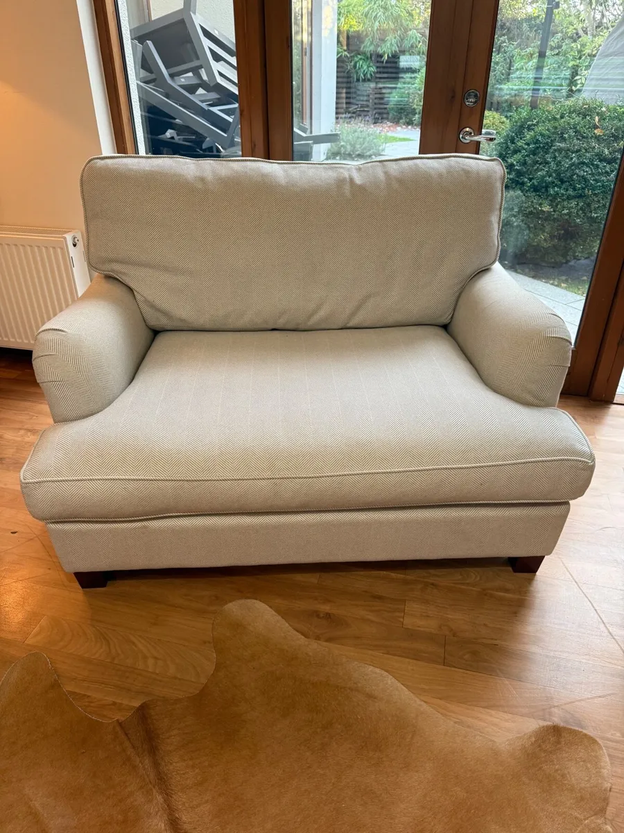 Loveseat Sofa Bed in Pumice herringbone - Sofa.com - Image 2