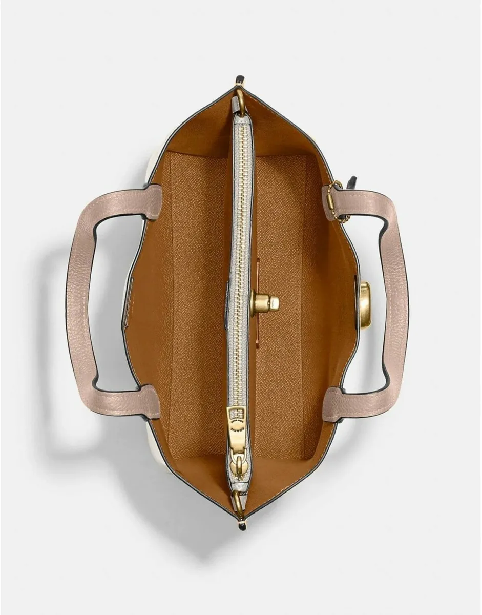 Coach Willow Tote 24 Bag in Cream - Image 3