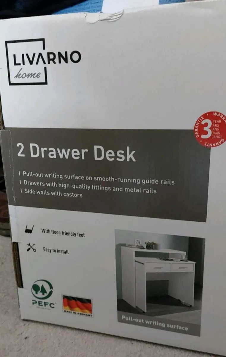 2 Drawer Desk (Brand New) - Image 3