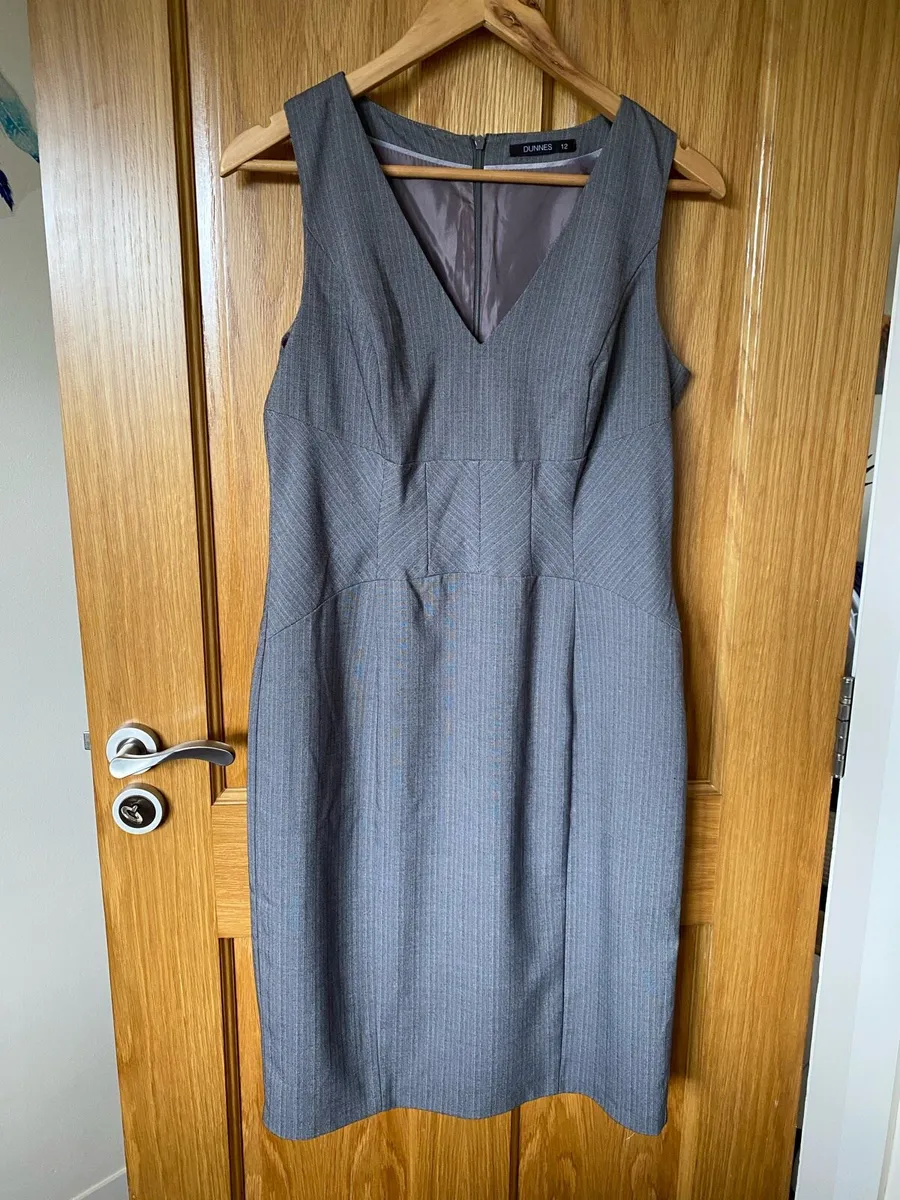 Women’s Grey Casual Formal Dress Dunnes Stores - Image 3