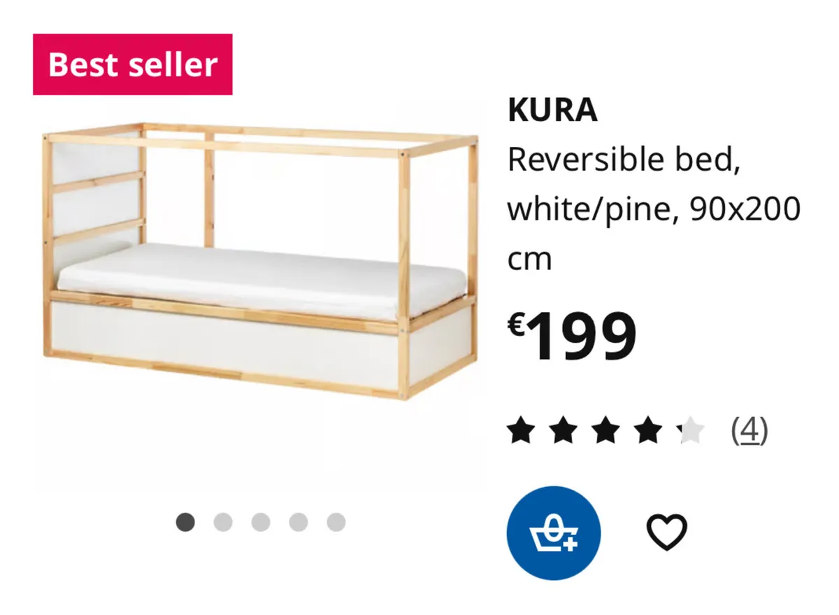 Single bed/ single Bunk bed Kura IKEA - Image 1