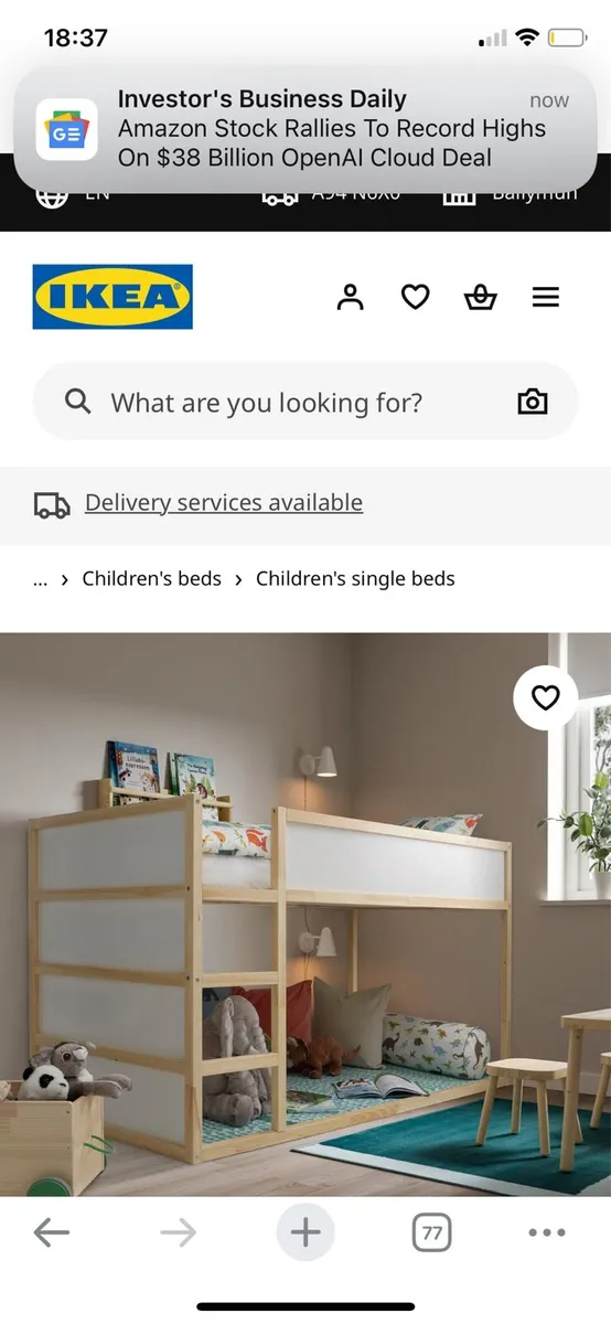 Single bed/ single Bunk bed Kura IKEA - Image 3