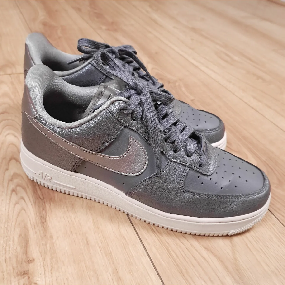 Nike Air Force 1 '07 Grey Silver Trainers 6.5UK - Image 1
