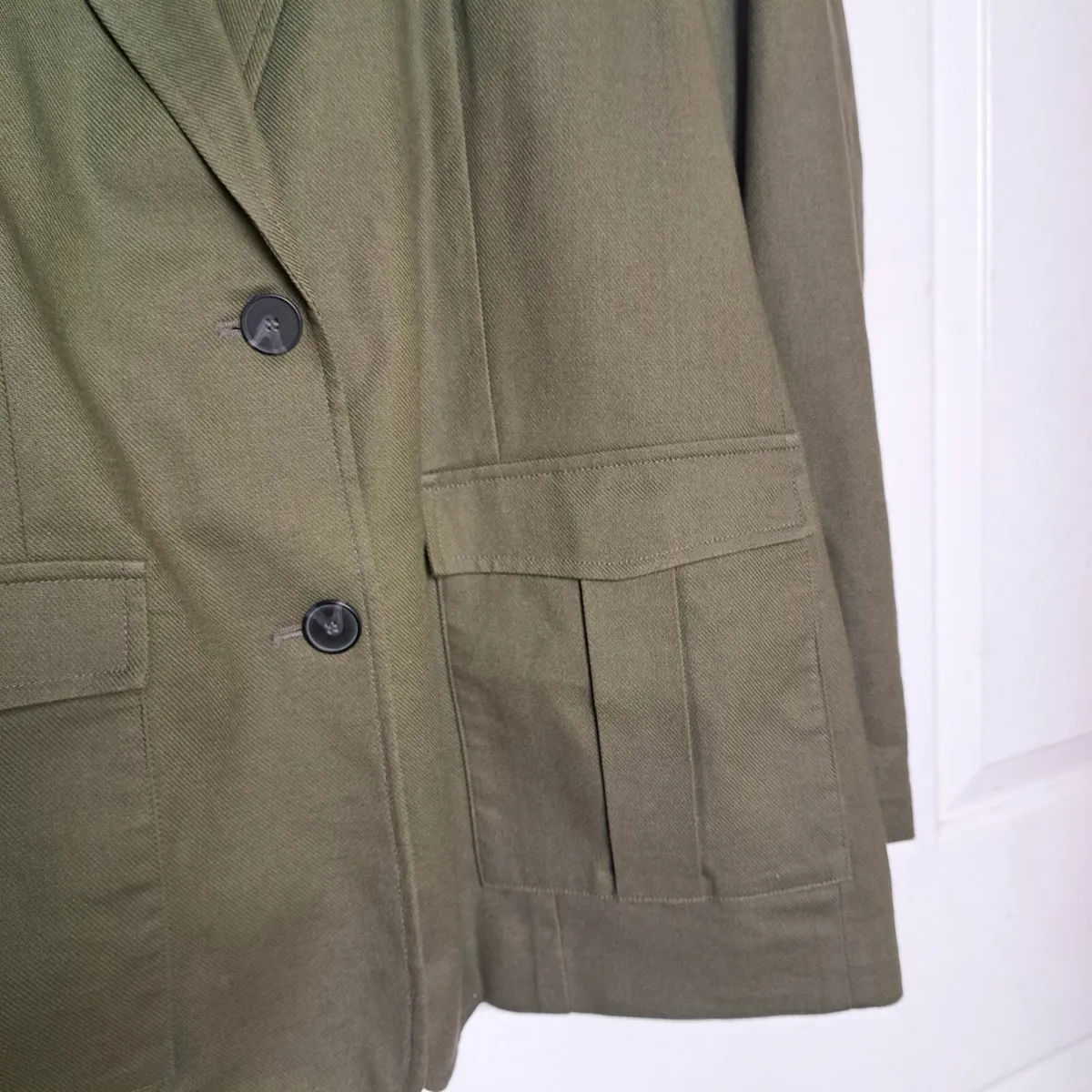 Zara Green Khaki Blazer Size XS/S - Image 3