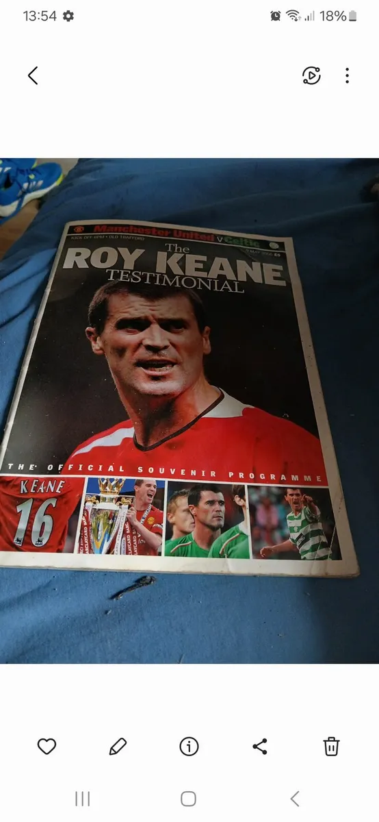 Roy keane testimonial programme