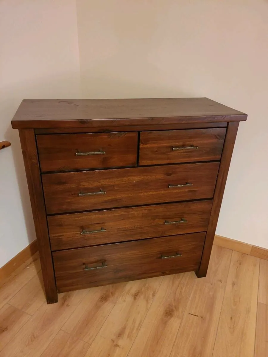 King size bed, lockers and dresser - Image 2