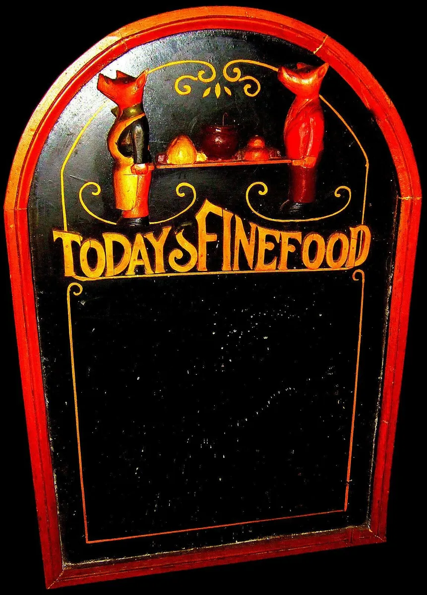 Vintage Wooden Menu Board - Image 1