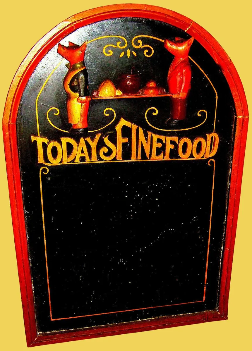 Vintage Wooden Menu Board - Image 2