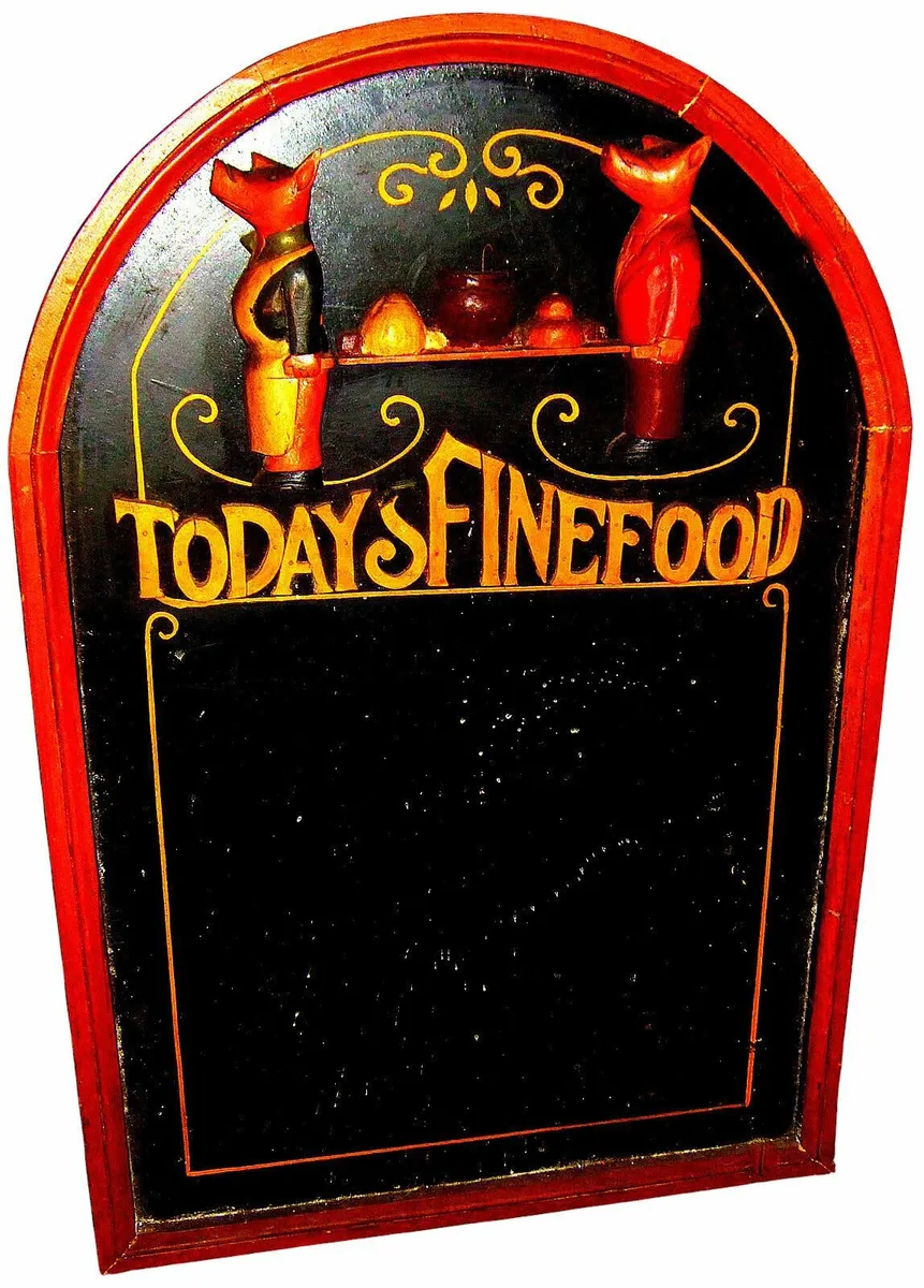 Vintage Wooden Menu Board - Image 3