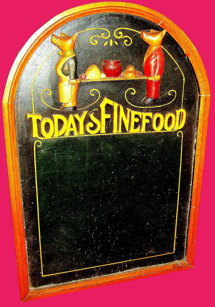 Vintage Wooden Menu Board - Image 4