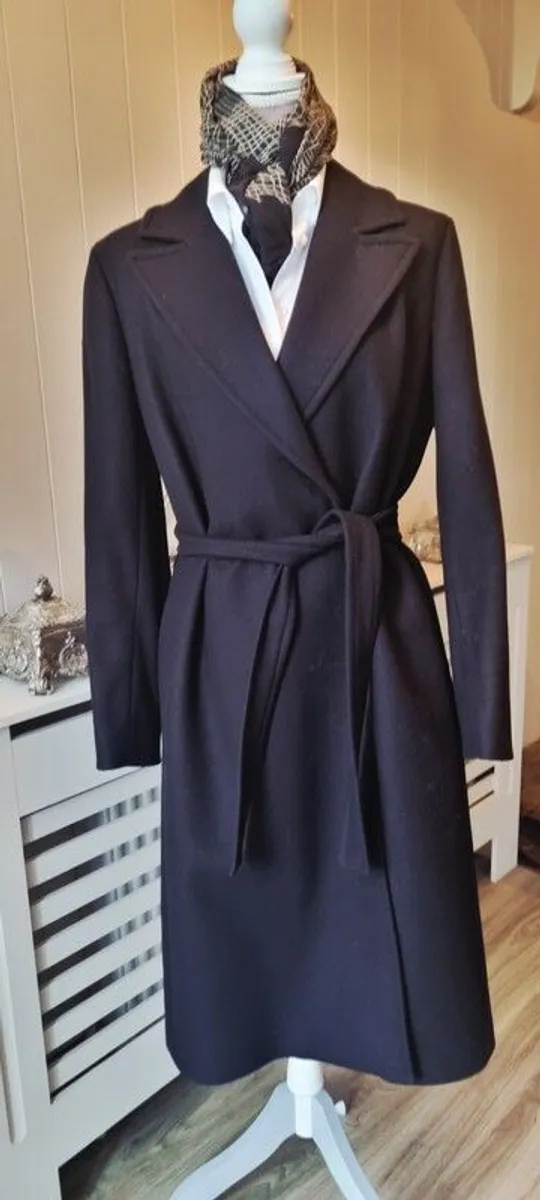 Long black wool Massimo Dutti Coat - Image 1