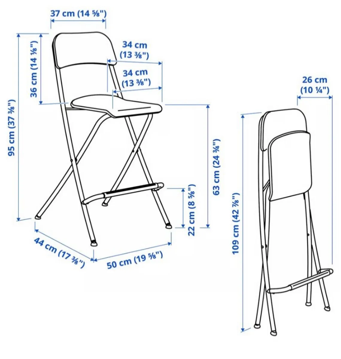 2 bar stools with back - Image 4