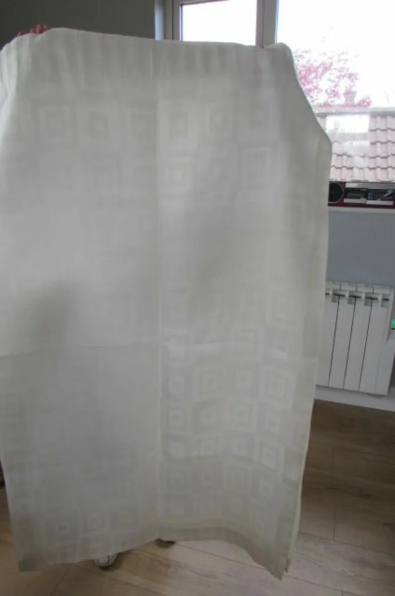 Cream Curtains with Tie Backs for Sale - Image 1