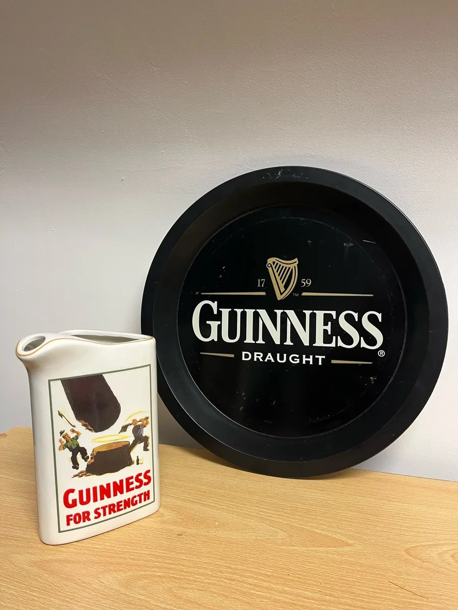 Guinness water jug and bar tray