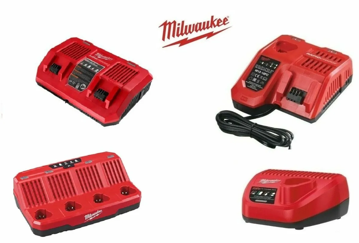 Milwaukee M12 - M18 Fast / Rapid Chargers - Image 1