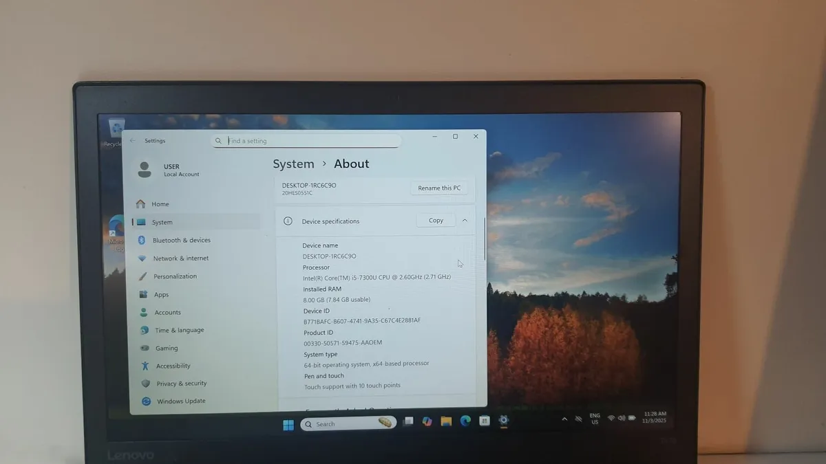 Lenovo ThinkPad T470 i5 7th gen 8/256GB SSD Laptop - Image 2