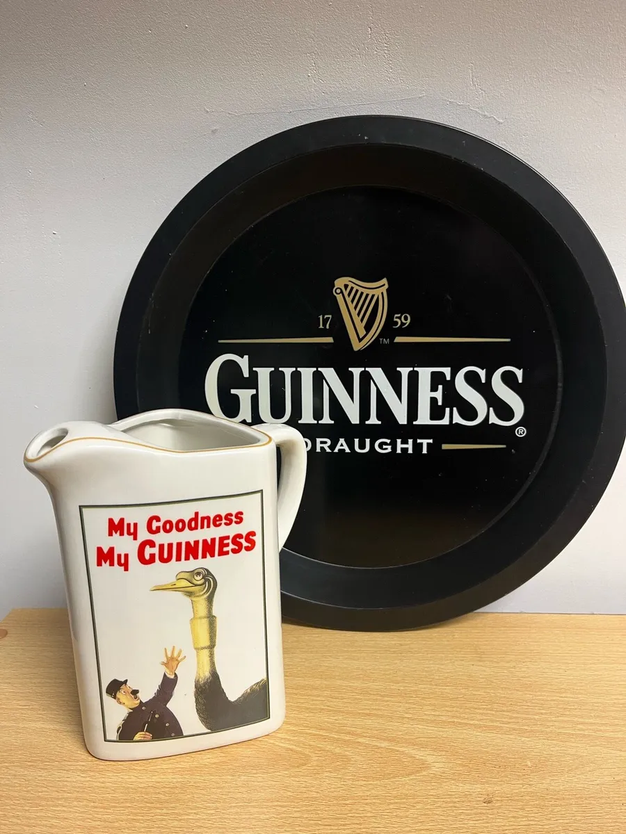 Guinness water jug and bar tray