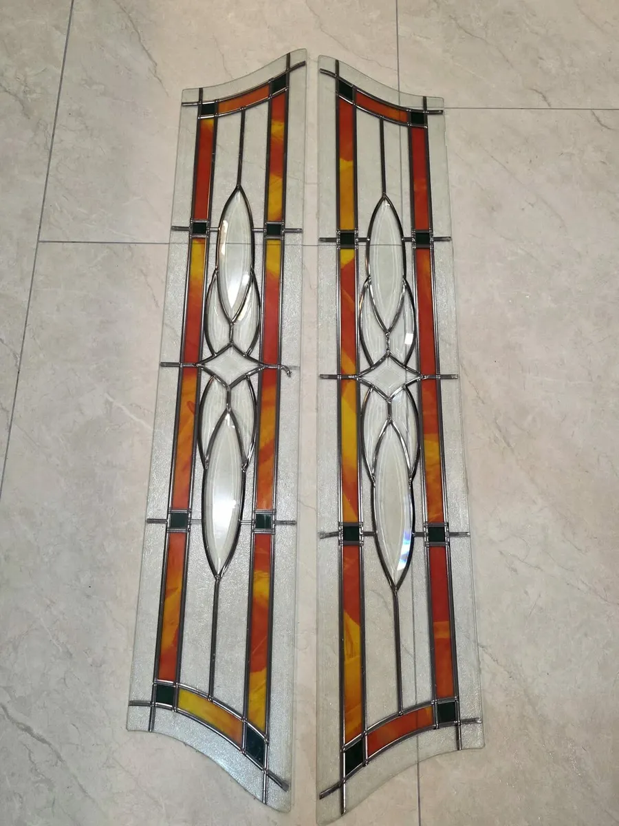 Stain glass door panels - Image 1