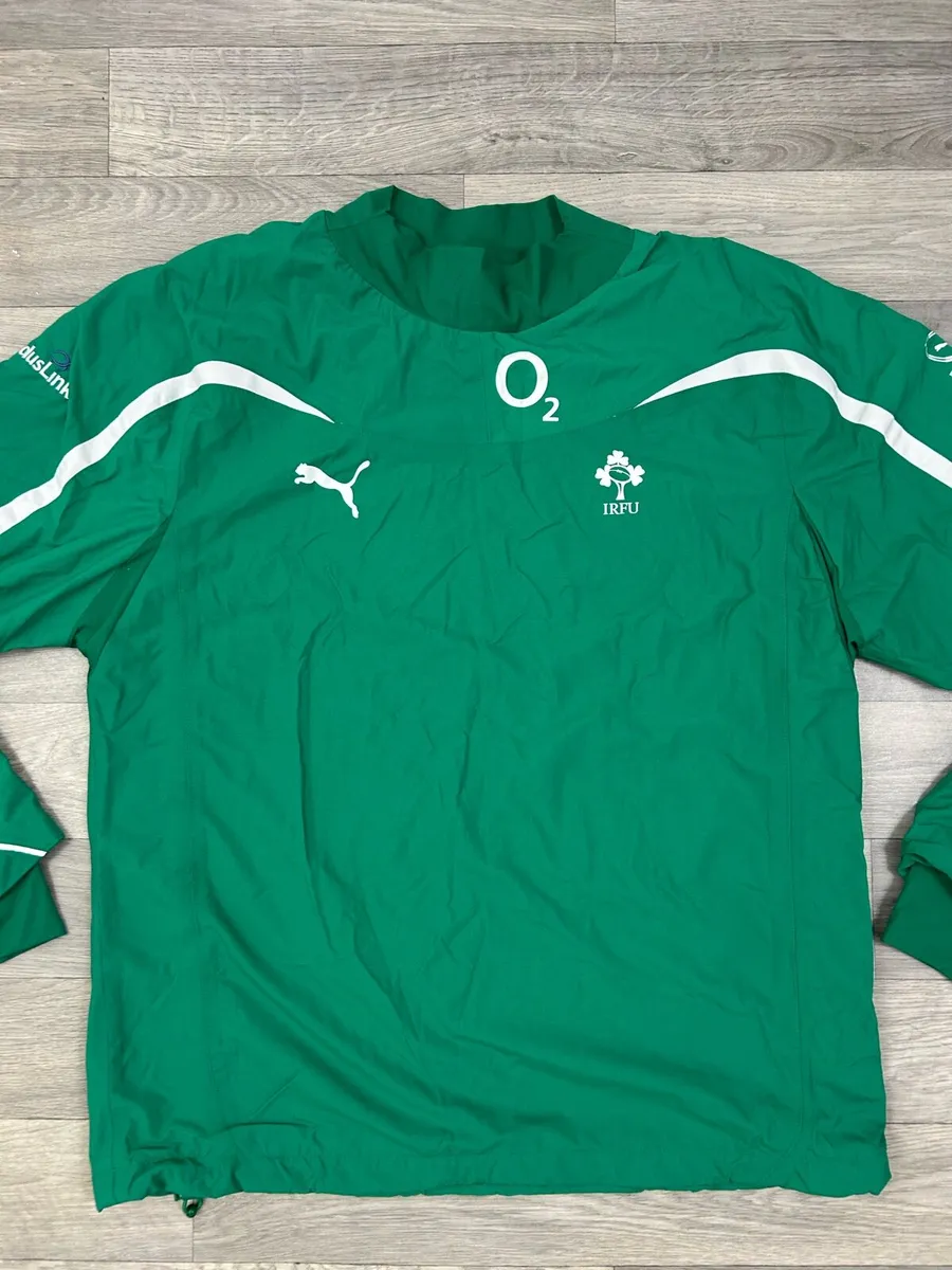 Ireland Rugby Player Issue Waterproof Sweatshirt M - Image 2