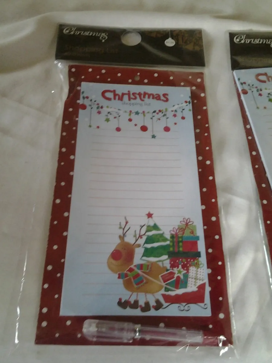 Christmas Shopping List Pkts x 2 - Image 1