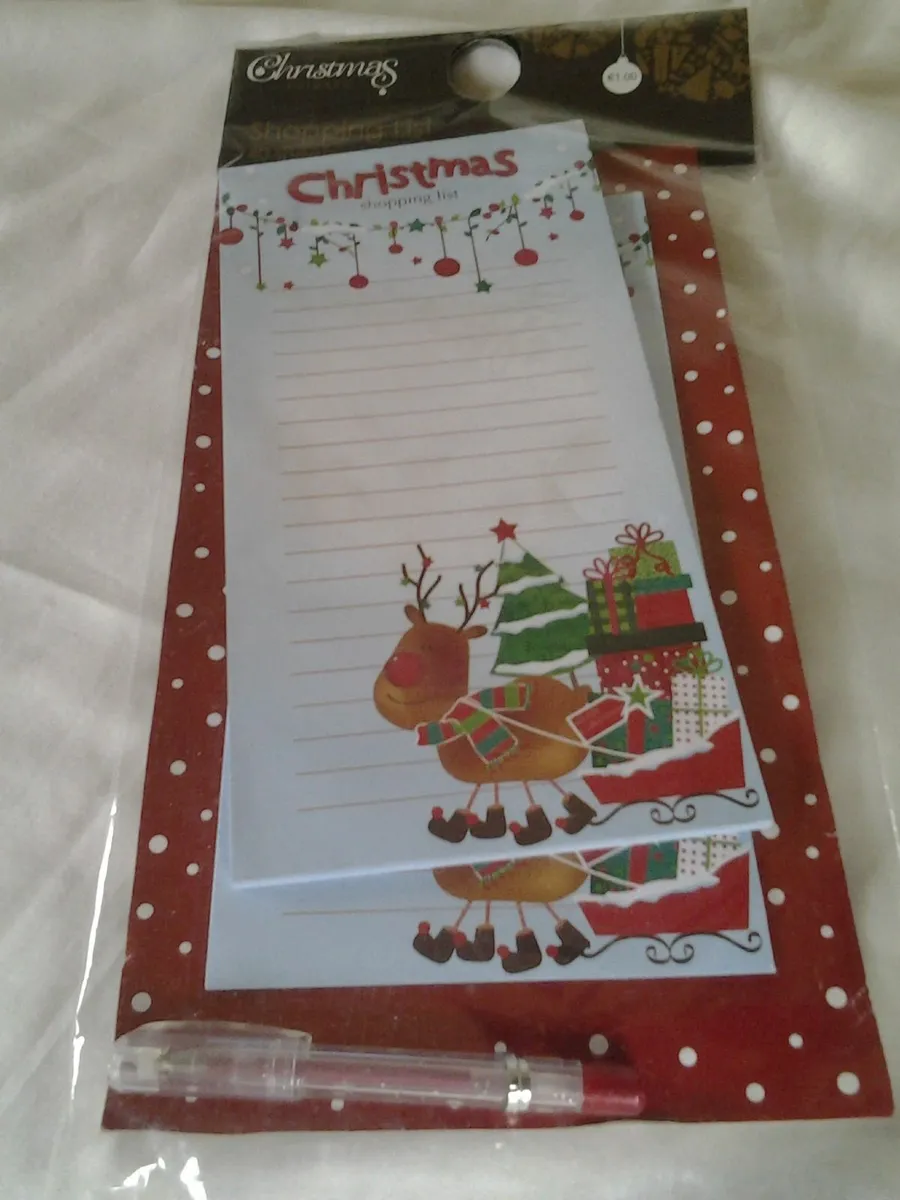 Christmas Shopping List Pkts x 2 - Image 2