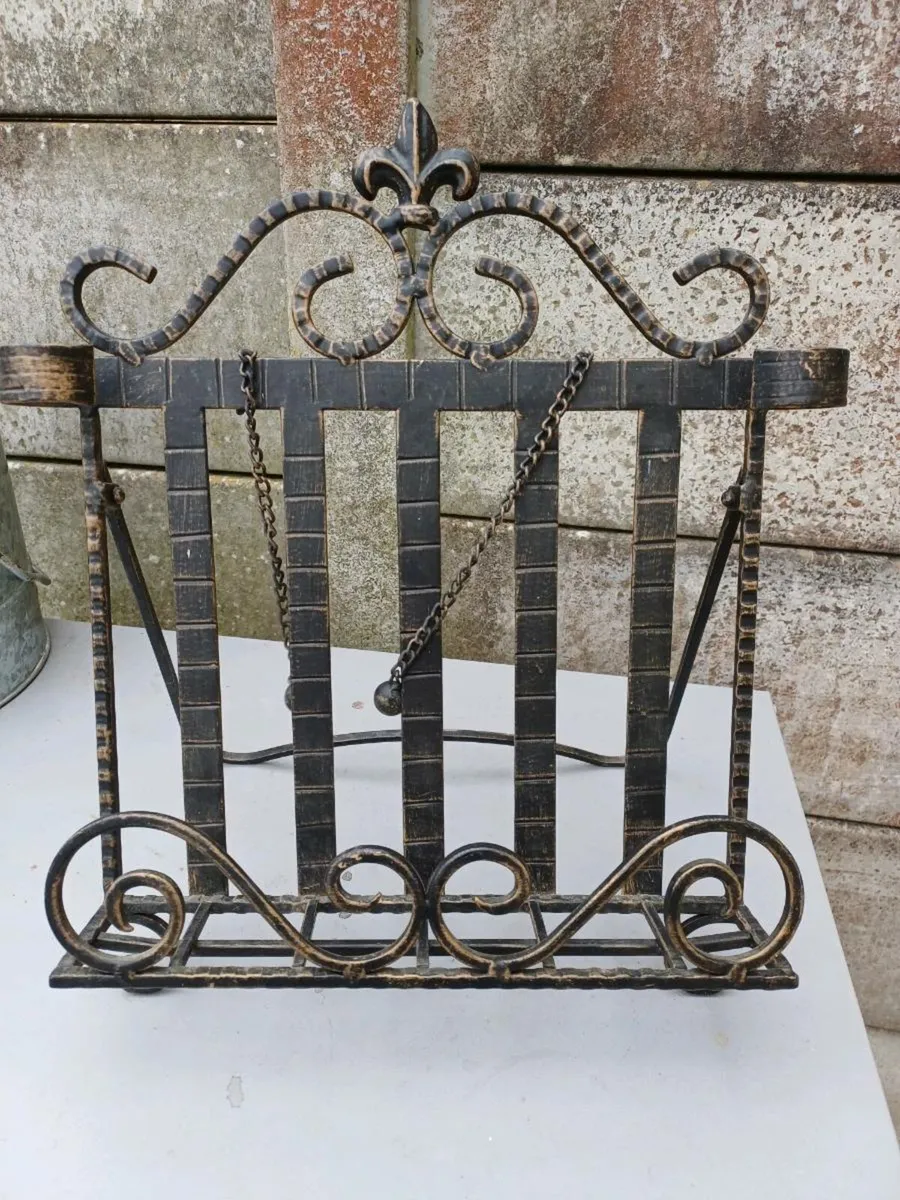 Vintage Metal Book Holder - Image 1