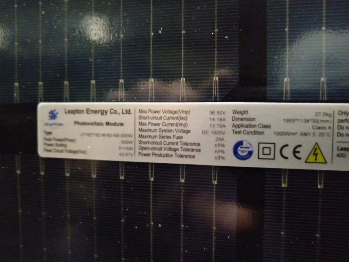 Brand new leapton 500w all black solar panels - Image 3