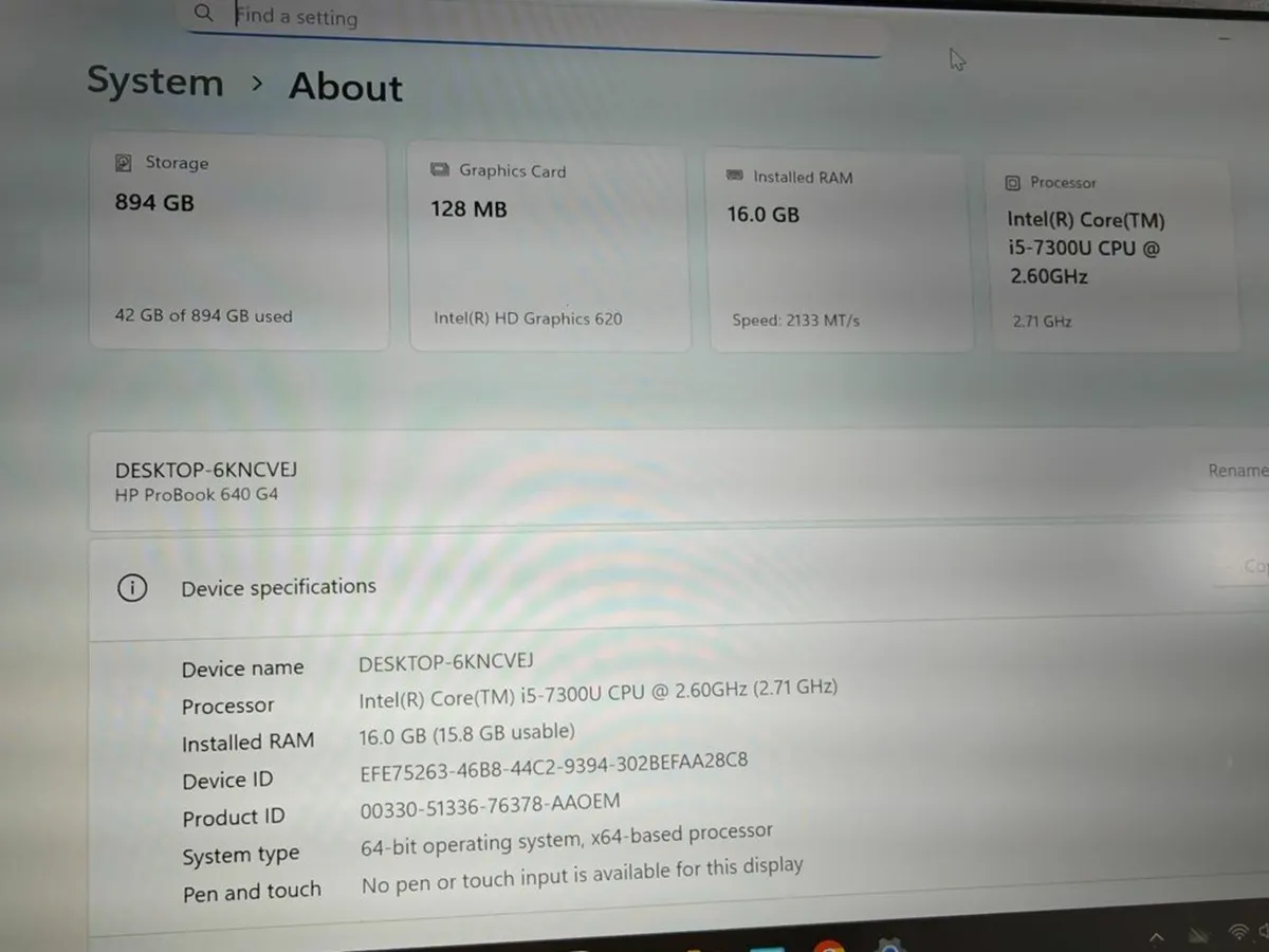 HP Probook 640 G4 | i5 | 16GB | 1TB | 14" FHD | - Image 3