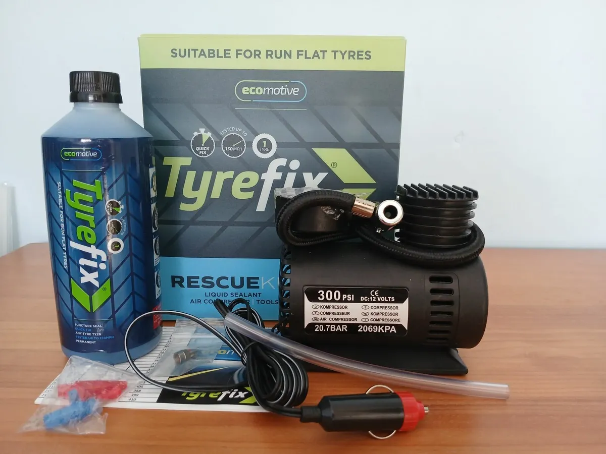 Tyrefix Puncture Repair Kit with Air Compressor - Image 2