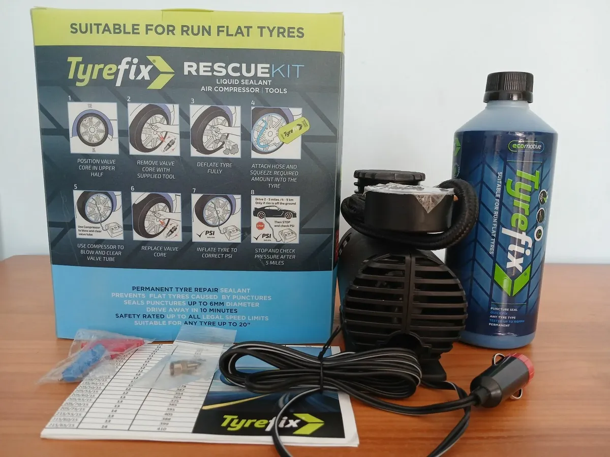 Tyrefix Puncture Repair Kit with Air Compressor - Image 3