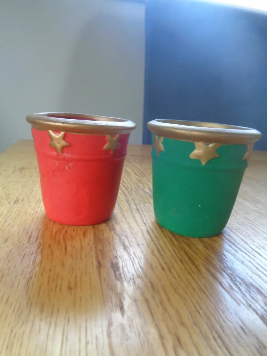 Christmas T Light Holders x 2 for Sale - Image 1