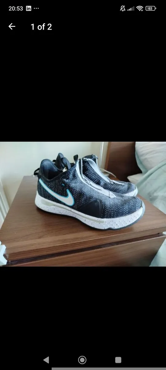 Nike PG 4 Heather Black basketball shoes - Image 1