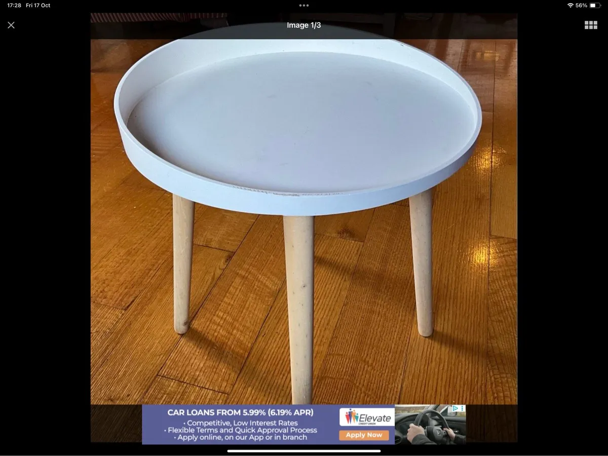 Small Occasional White Table - Image 3