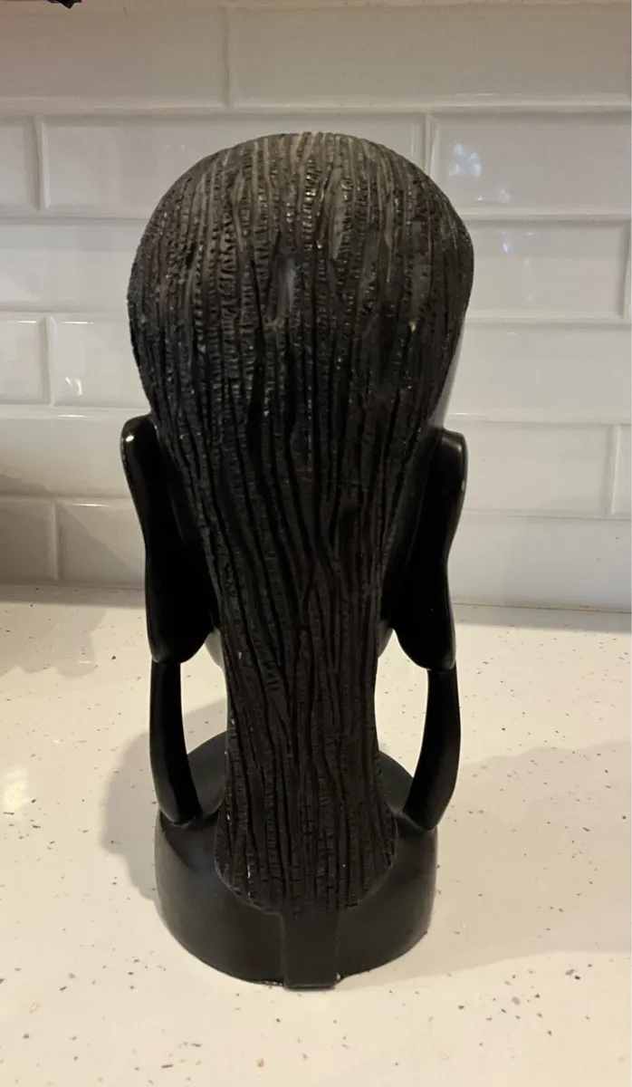 Large Heavy African Hardwood Bust - Image 4