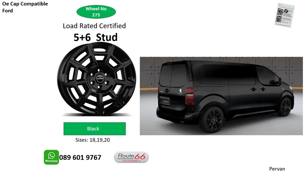 FORD TRANSIT & VOLKSWAGEN TRANSPORTER ALLOY WHEELS - Image 3
